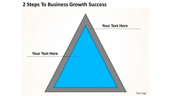 2 Steps To Business Growth Success Sample Plan Outline PowerPoint Templates