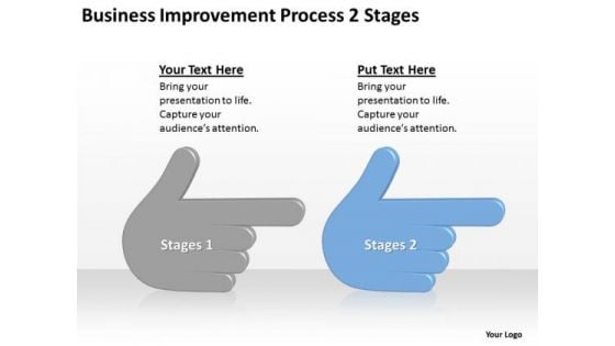 2business Improvement Process Stages Ppt Linear Flow PowerPoint Templates