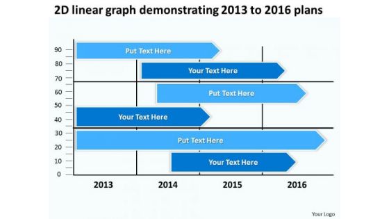 2d Linear Graph Demonstrating 2013 To 2016 Plans PowerPoint Templates Ppt Slides Graphics