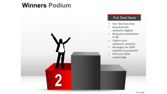 2nd Place Winners Podium PowerPoint Slides And Ppt Diagram Templates