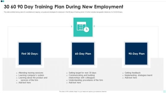 30 60 90 Day Training Plan During New Employment Themes PDF 30 60 90 Day Training Plan During New Employment Themes PDF