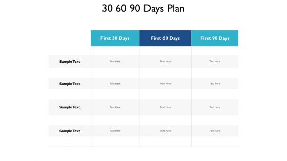 30 60 90 Days Plan Compare Ppt PowerPoint Presentation Ideas Icons