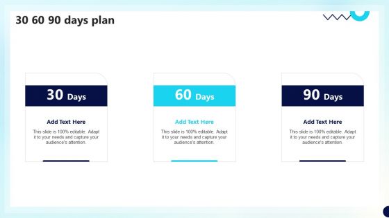 30 60 90 Days Plan Decentralized Fund Investment Playbook Background PDF