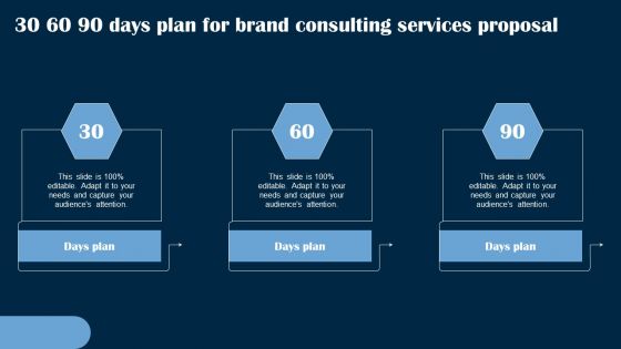 30 60 90 Days Plan For Brand Consulting Services Proposal Ppt PowerPoint Presentation Gallery Samples PDF