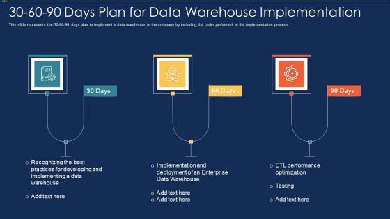 30 60 90 Days Plan For Data Warehouse Implementation Formats PDF