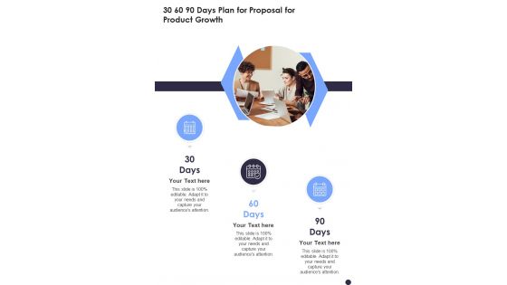 30 60 90 Days Plan For Proposal For Product Growth One Pager Sample Example Document 30 60 90 Days Plan For Proposal For Product Growth One Pager Sample Example Document