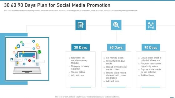 30 60 90 Days Plan For Social Media Promotion Themes PDF 30 60 90 Days Plan For Social Media Promotion Themes PDF