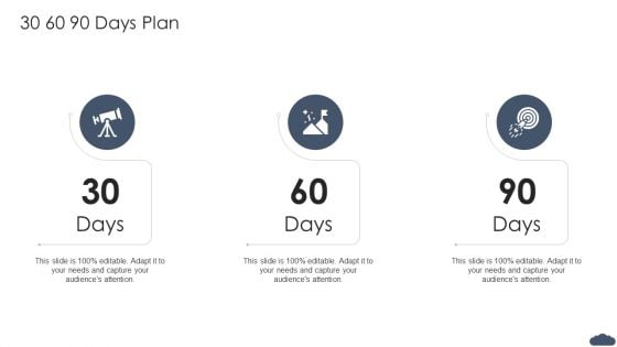 30 60 90 Days Plan Pitch Deck Of Salesforce Elevator Fundraising Pictures PDF