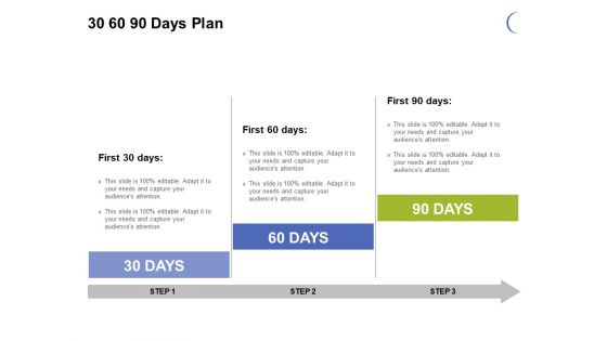 30 60 90 Days Plan Ppt PowerPoint Presentation Gallery Design Ideas