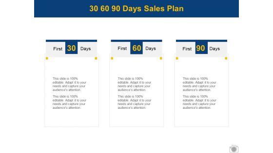 30 60 90 Days Sales Plan Process Planning Ppt PowerPoint Presentation Infographic Template Aids