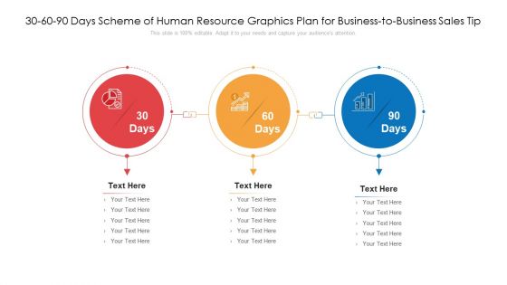 30 60 90 Days Scheme Of Human Resource Graphics Plan For Business To Business Sales Tips Topics PDF
