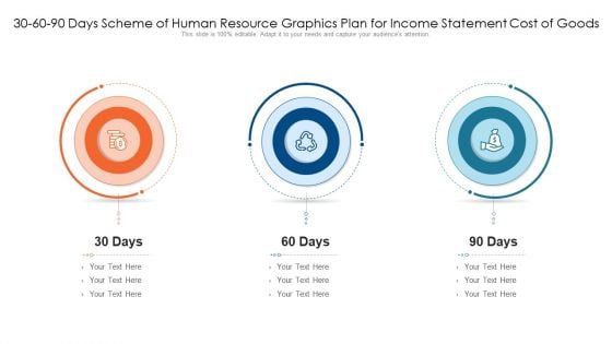 30 60 90 Days Scheme Of Human Resource Graphics Plan For Income Statement Cost Of Goods Formats PDF