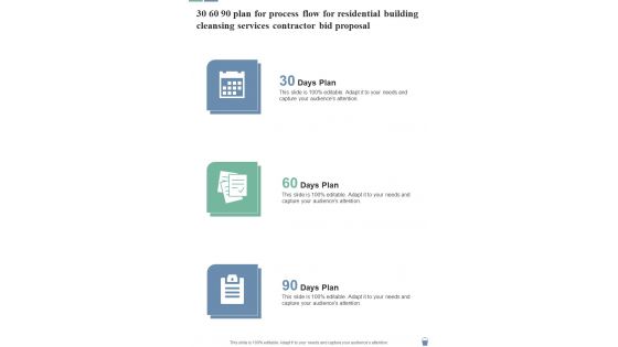 30 60 90 Plan Residential Building Cleansing Services Contractor Bid Proposal One Pager Sample Example Document 30 60 90 Plan Residential Building Cleansing Services Contractor Bid Proposal One Pager Sample Example Document