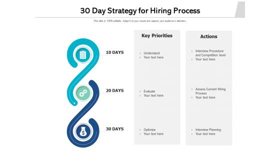 30 Day Strategy For Hiring Process Ppt PowerPoint Presentation Gallery Designs PDF