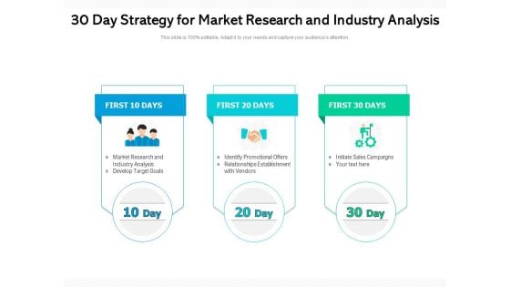 30 Day Strategy For Market Research And Industry Analysis Ppt PowerPoint Presentation File Styles PDF