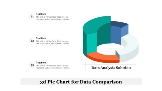 3D Pie Chart For Data Comparison Ppt Infographic Template Vector PDF