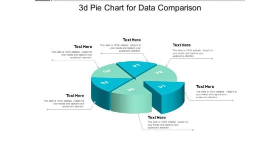 3D Pie Chart For Data Comparison Ppt PowerPoint Presentation Model Design Ideas