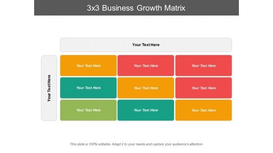 3X3 Business Growth Matrix Ppt PowerPoint Presentation Icon Graphics Template