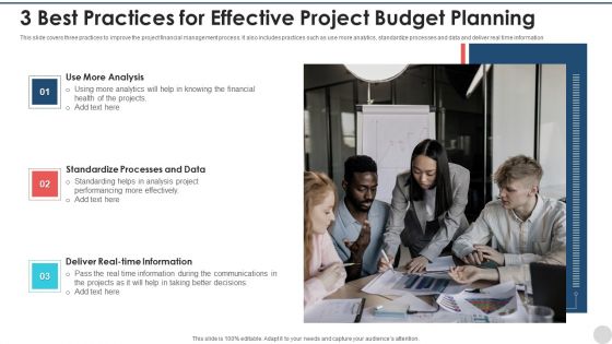 3 Best Practices For Effective Project Budget Planning Ideas PDF