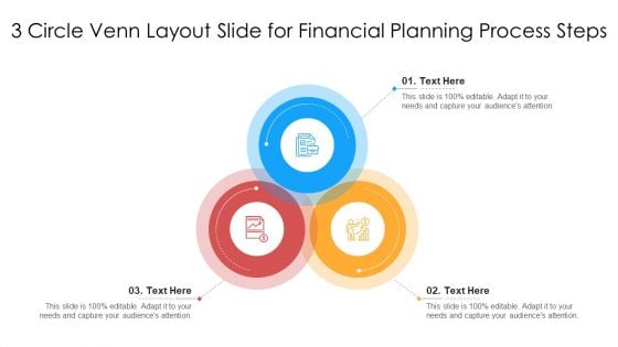 3 Circle Venn Layout Slide For Financial Planning Process Steps Ppt PowerPoint Presentation Inspiration Graphics Design PDF