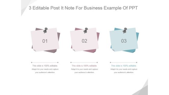 3 Editable Post It Note For Business Ppt PowerPoint Presentation Inspiration