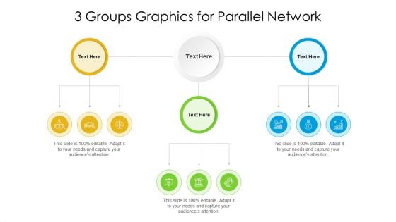 3 Groups Graphics For Parallel Network Ppt PowerPoint Presentation Gallery Gridlines PDF