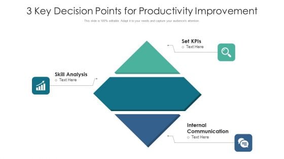 3 Key Decision Points For Productivity Improvement Ppt PowerPoint Presentation Icon Styles PDF