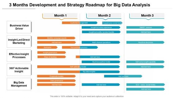 3 Months Development And Strategy Roadmap For Big Data Analysis Background 3 Months Development And Strategy Roadmap For Big Data Analysis Background
