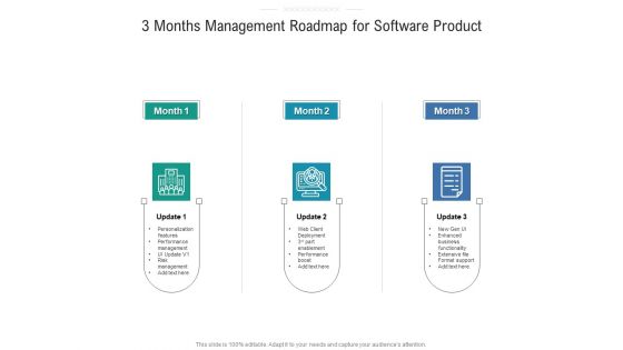 3 Months Management Roadmap For Software Product Background