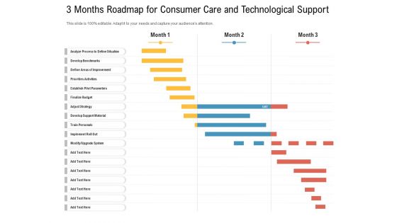 3 Months Roadmap For Consumer Care And Technological Support Professional 3 Months Roadmap For Consumer Care And Technological Support Professional