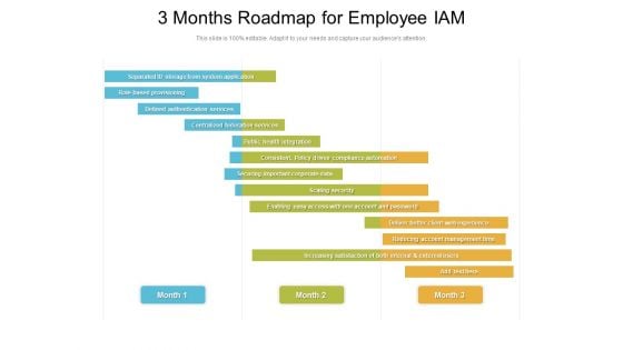 3 Months Roadmap For Employee IAM Structure 3 Months Roadmap For Employee IAM Structure