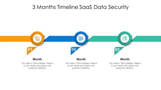 3 Months Timeline Saas Data Security Ppt PowerPoint Presentation Gallery Master Slide PDF