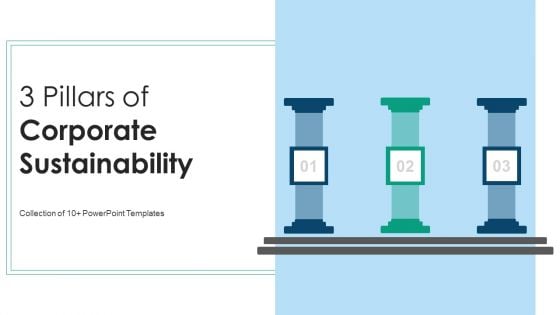 3 Pillars Of Corporate Sustainability Ppt PowerPoint Presentation Complete With Slides