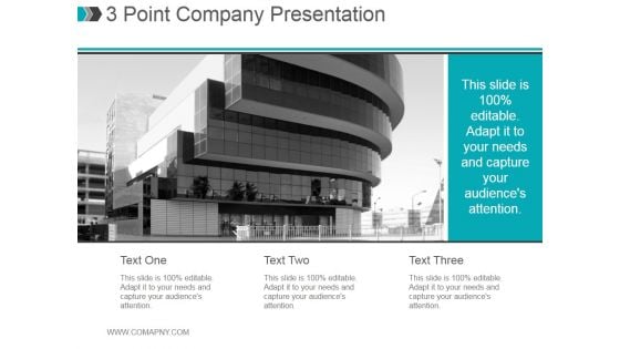 3 Point Company Presentation Ppt PowerPoint Presentation Example