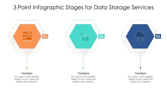 3 Point Infographic Stages For Data Storage Services Inspiration PDF