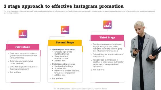 3 Stage Approach To Effective Instagram Promotion Inspiration PDF