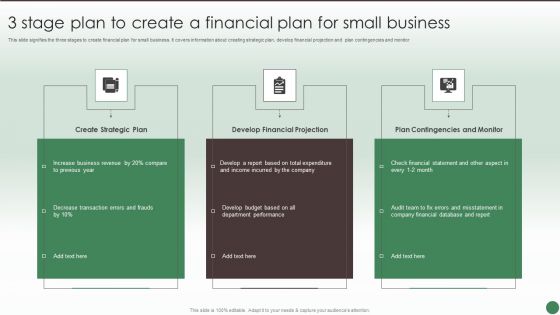3 Stage Plan To Create A Financial Plan For Small Business Ppt Styles Design Templates PDF 3 Stage Plan To Create A Financial Plan For Small Business Ppt Styles Design Templates PDF