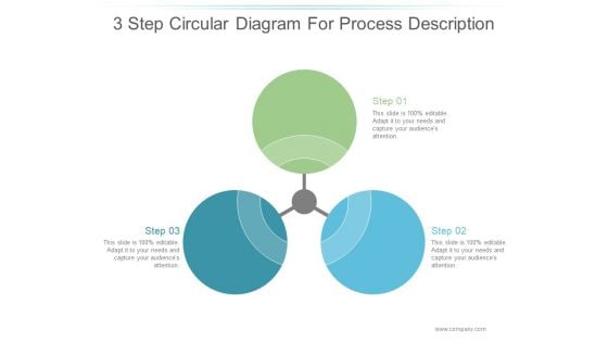 3 Step Circular Diagram For Process Description Ppt PowerPoint Presentation Ideas