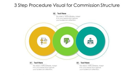 3 Step Procedure Visual For Commission Structure Ppt PowerPoint Presentation Gallery Guide PDF