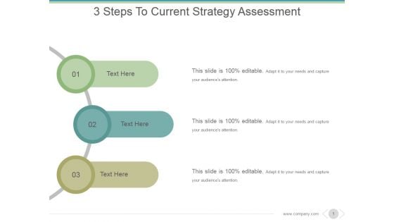 3 Steps To Current Strategy Assessment Ppt PowerPoint Presentation Outline
