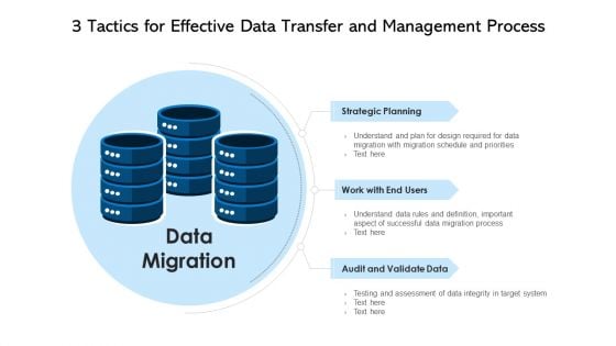 3 Tactics For Effective Data Transfer And Management Process Ppt PowerPoint Presentation Model Styles PDF