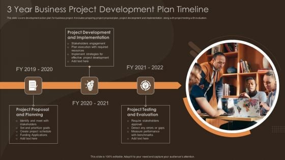 3 Year Business Project Development Plan Timeline Designs PDF