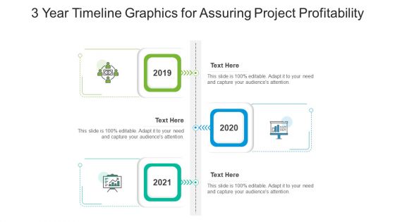 3 Year Timeline Graphics For Assuring Project Profitability Ppt PowerPoint Presentation File Layout Ideas PDF