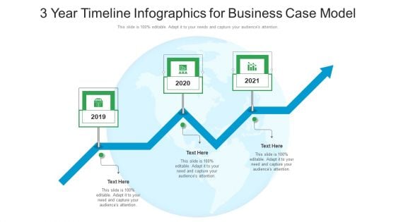 3 Year Timeline Infographics For Business Case Model Ppt PowerPoint Presentation File Skills PDF