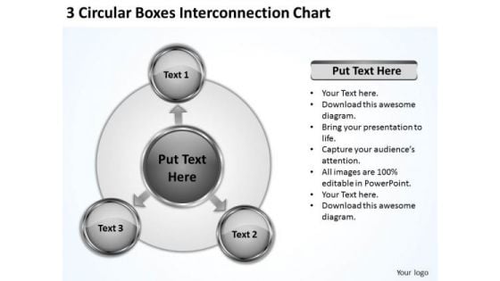 3 Circular Boxes Interconnection Chart Sample Small Business Plan PowerPoint Slides 3 Circular Boxes Interconnection Chart Sample Small Business Plan PowerPoint Slides