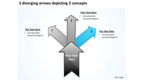 3 Diverging Arrows Depicting Concepts Circular Flow Layout Network PowerPoint Templates 3 Diverging Arrows Depicting Concepts Circular Flow Layout Network PowerPoint Templates