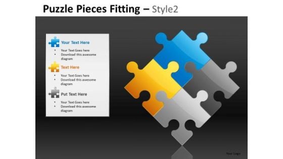 3 Editable Jigsaws PowerPoint Slides