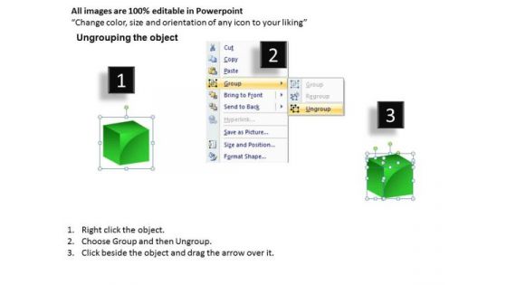 3 Layers 3d Cube Editable PowerPoint Slides And Ppt Diagrams