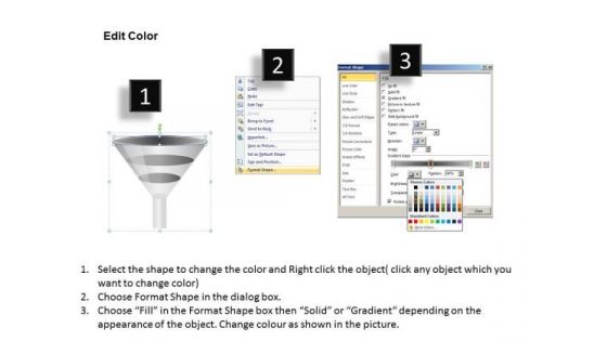 3 Level Funnel Shape PowerPoint Templates Ppt Slides