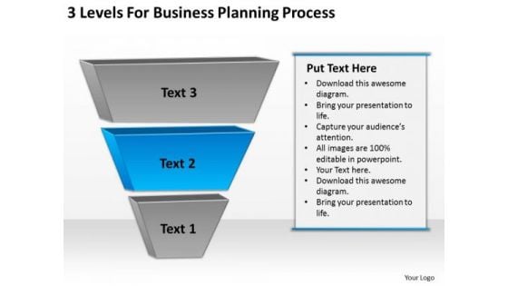 3 Levels For Business Planning Process PowerPoint Templates